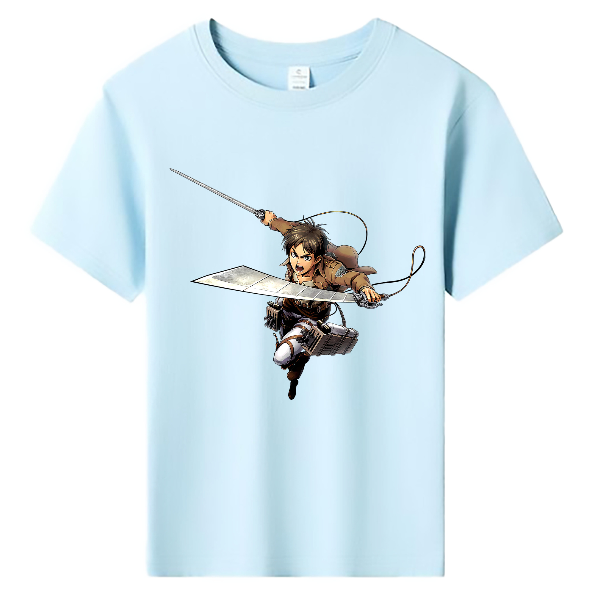 （画像用） 進撃の巨人 エレン･イェーガー Attack on Titan Eren Jäger 綿100％キッズTシャツ（フロントプリント）